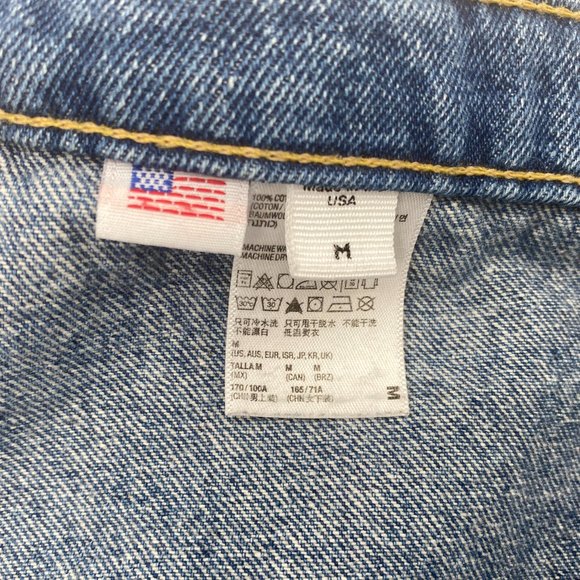 American Apparel Button Down Front Denim Skirt M - Picture 8 of 10